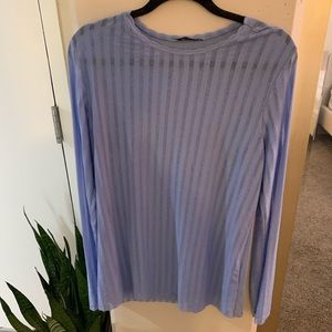 Zara baby blue long sleeve tee